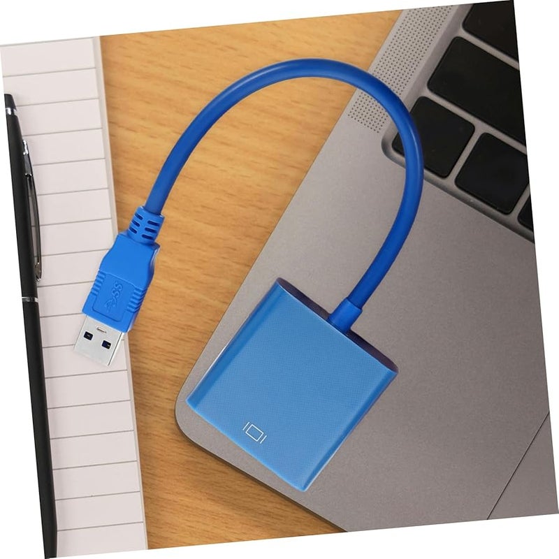 USB to VGA Adapter Cable External Video Converter for Monitor Blue Driver Included - Image 5